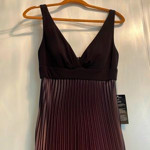 Copper/brown black top formal dress